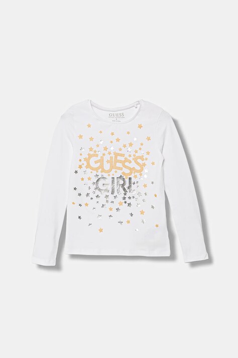 Guess longsleeve dziecięcy kolor biały K5BI00 J1314
