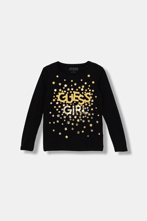 Guess longsleeve dziecięcy kolor czarny K5BI00 J1314
