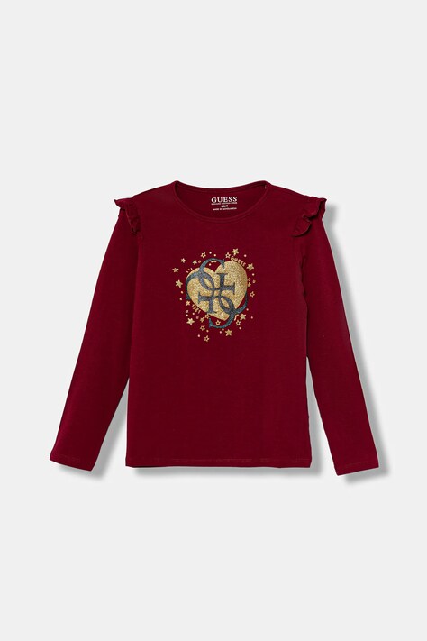 Guess longsleeve copii culoarea roșu, K5BI02 J1314