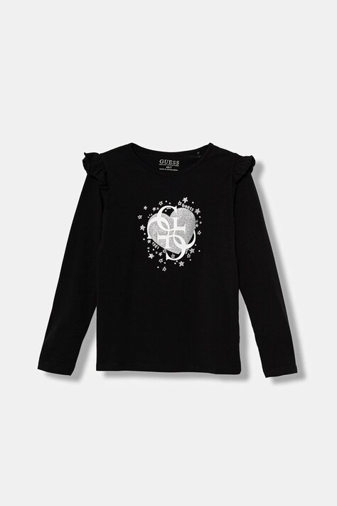 Guess longsleeve dziecięcy kolor czarny K5BI02 J1314