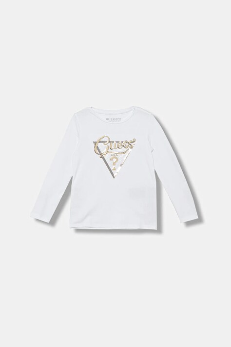 Guess longsleeve dziecięcy kolor biały K5BI06 J1314