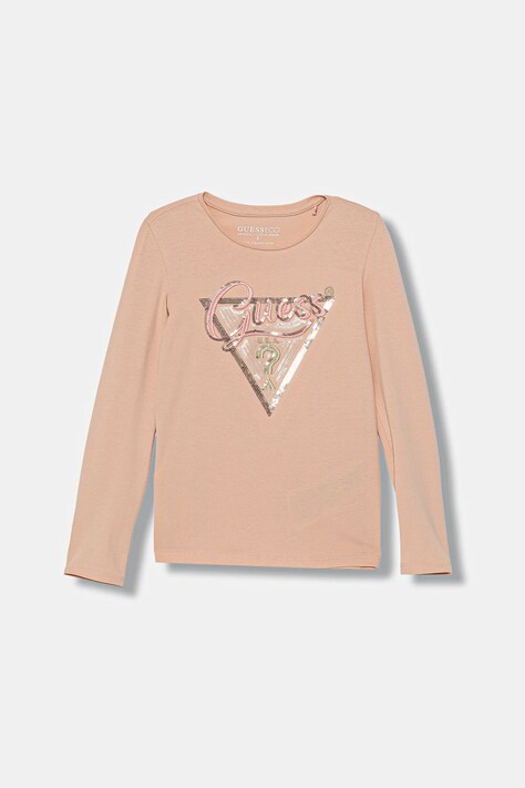 Guess longsleeve dziecięcy kolor pomarańczowy K5BI06 J1314