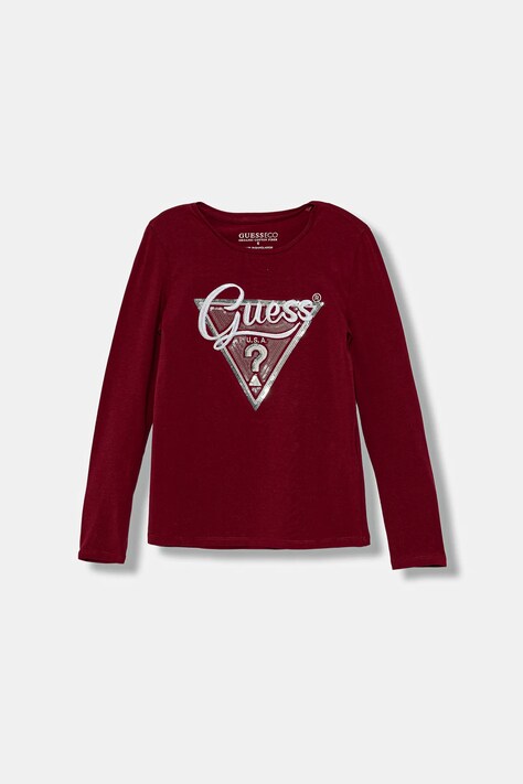 Guess longsleeve copii culoarea bordo, K5BI06 J1314