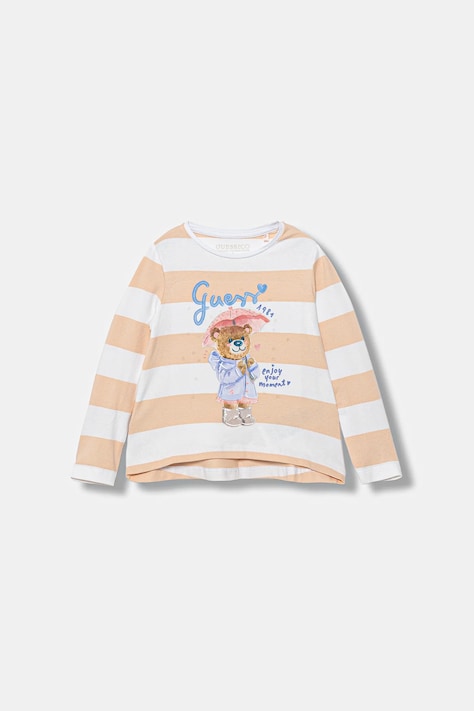 Guess longsleeve dziecięcy kolor pomarańczowy K5BI11 K9NF4