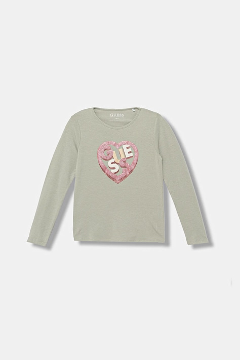 Guess longsleeve dziecięcy kolor zielony K5BI12 J1314