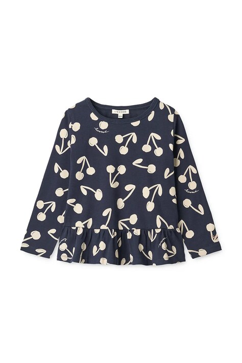 Liewood longsleeve bawełniany dziecięcy Margit Printed Longsleeve T-shirt kolor granatowy LW20212