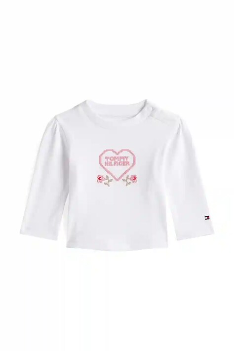 Лонгслив для младенцев Tommy Hilfiger цвет белый KN0KN02057