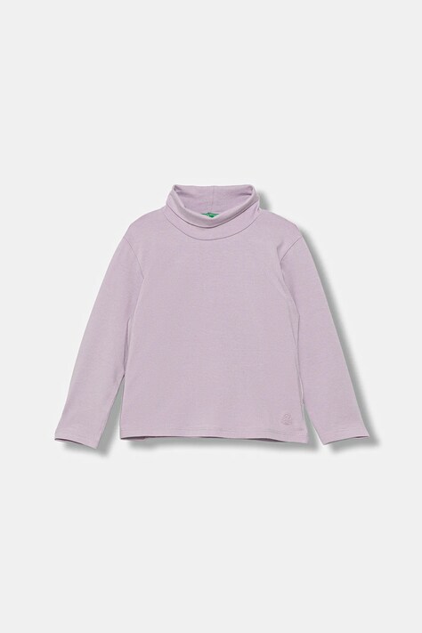 Παιδικό μακρυμάνικο United Colors of Benetton χρώμα: μοβ, 3P4ZG200D
