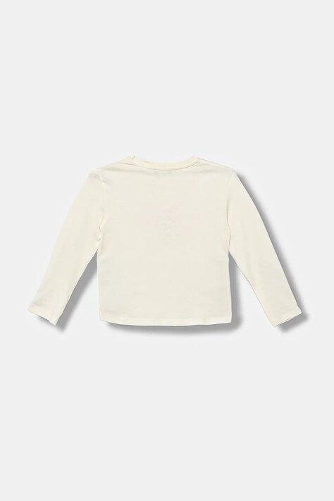 United Colors of Benetton longsleeve bawełniany dziecięcy kolor beżowy 3I1XG10K8