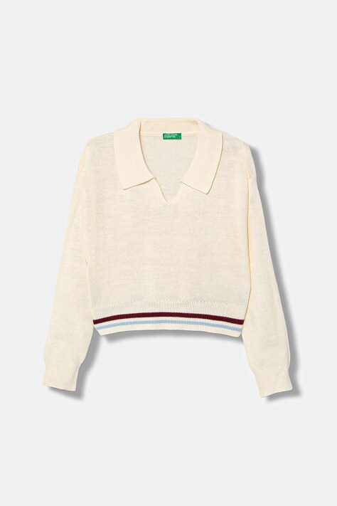 United Colors of Benetton sweter dziecięcy kolor beżowy 1270Q3009