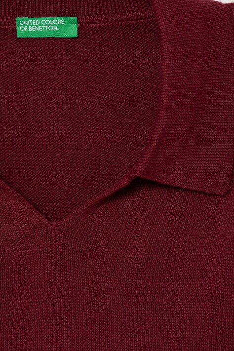 Дитячий светр United Colors of Benetton — AW25-BUG06H, бордо — фото 3