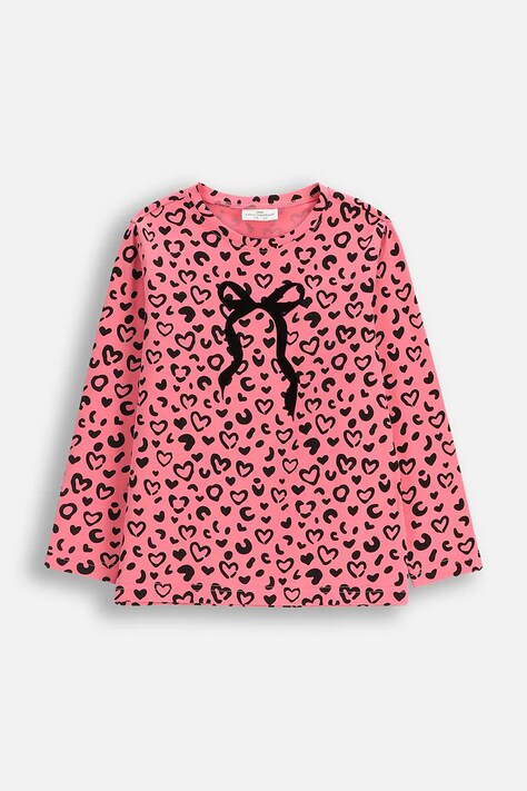 Coccodrillo longsleeve dziecięcy kolor różowy EVERYDAY GIRL A