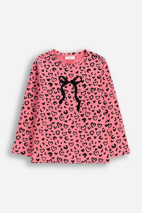Coccodrillo longsleeve copii culoarea roz, EVERYDAY GIRL A