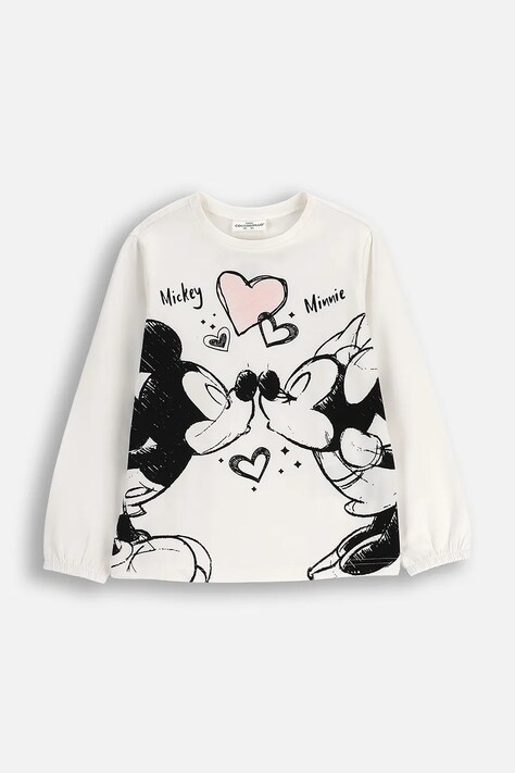 Coccodrillo longsleeve dziecięcy kolor beżowy LICENCE GIRL