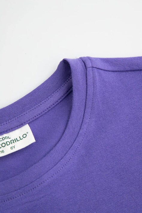 Coccodrillo t-shirt kolor fioletowy z nadrukiem RAVE GIRL KIDS