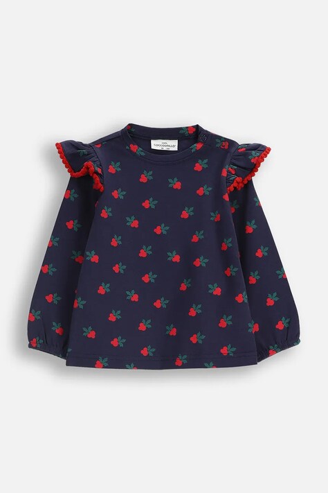 Coccodrillo longsleeve niemowlęcy kolor granatowy ELEGANT BABY GIRL