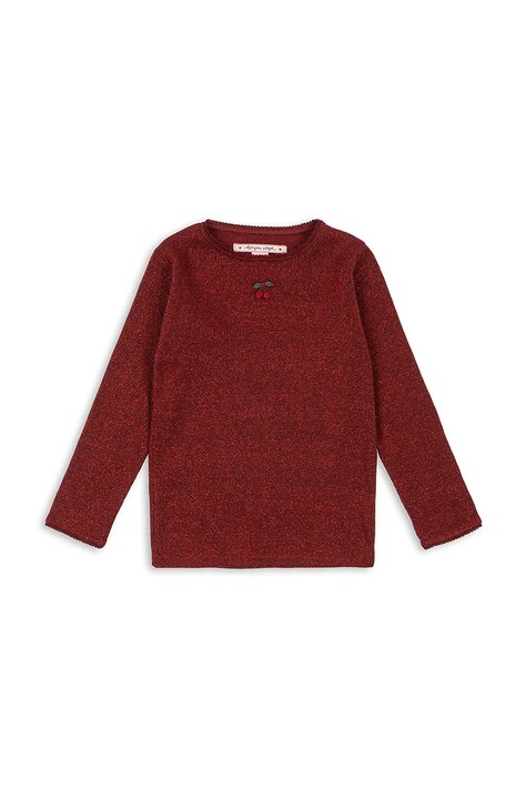 Konges Sløjd longsleeve dziecięcy ROLI BLOUSE kolor czerwony KS104414