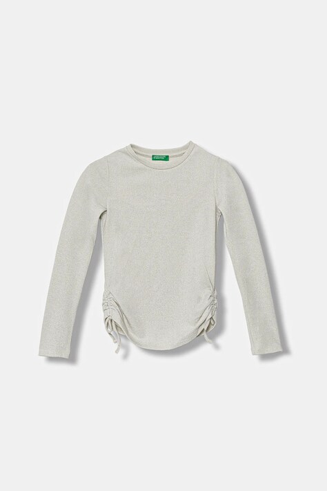 United Colors of Benetton longsleeve dziecięcy kolor szary 356RC10RD
