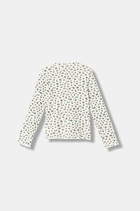 United Colors of Benetton longsleeve dziecięcy kolor beżowy z półgolfem 39EMG10LA