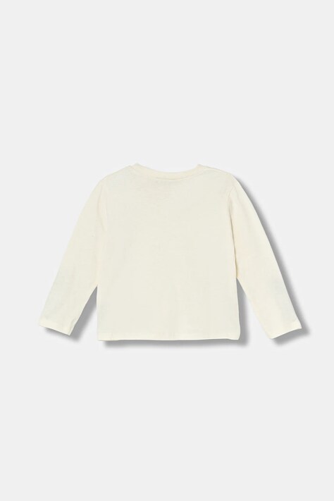 Dječja pamučna majica dugih rukava United Colors of Benetton boja: bež, 3ATNG10L7