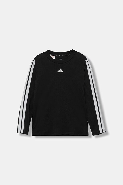 Детска блуза с дълги ръкави adidas в черно с принт JM1577