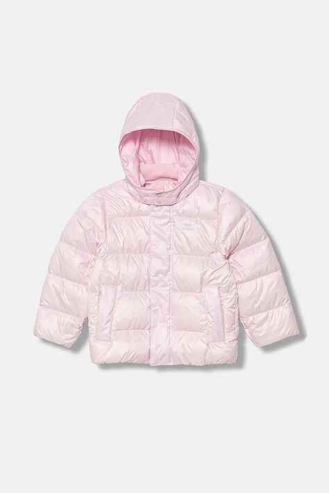 Otroška jakna adidas Originals roza barva, JW1104