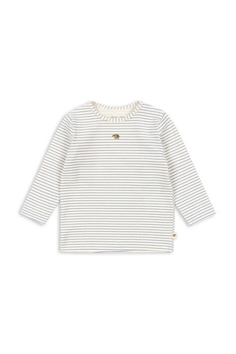 Konges Sløjd longsleeve niemowlęcy BASIC BLOUSE GOTS kolor niebieski wzorzysty KS103701