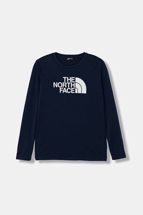 Παιδικό μακρυμάνικο The North Face TEEN EASY LS TEE χρώμα: ναυτικό μπλε, NF0A89J28K21
