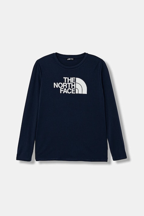 Dětské tričko s dlouhým rukávem The North Face TEEN EASY LS TEE tmavomodrá barva, NF0A89J28K21