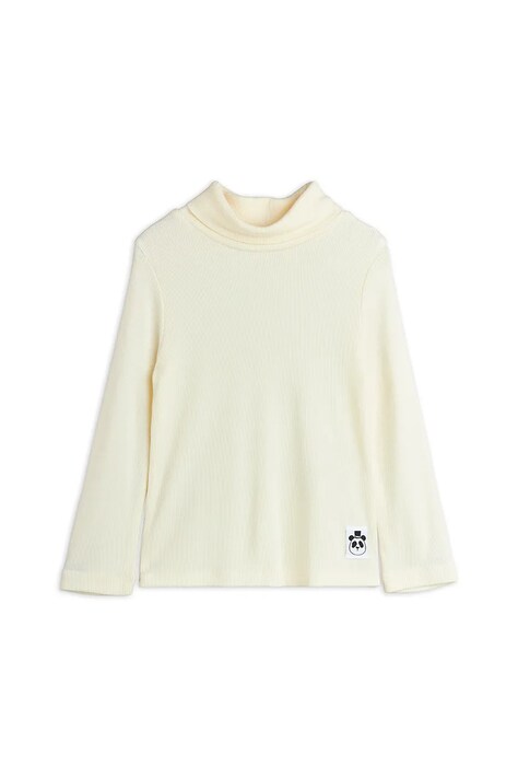 Mini Rodini longsleeve dziecięcy kolor biały gładki 11000326