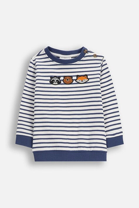 Coccodrillo longsleeve niemowlęcy kolor multicolor wzorzysty FOREST FRIENDS BOY NEWBORN
