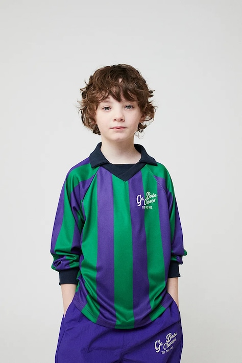 Bobo Choses longsleeve dziecięcy Go Bobo kolor zielony wzorzysty 225BC003