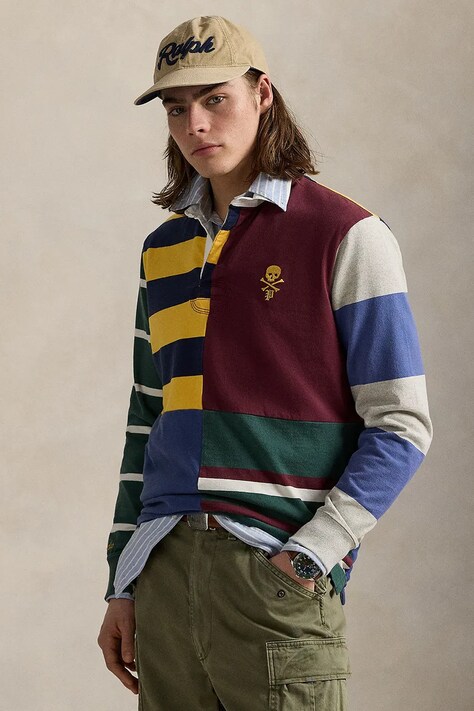 Лонгслів Polo Ralph Lauren Lsrugbyclsm1 Long Sleeve колір бордовий 710971831
