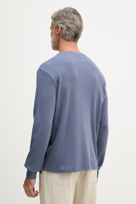 Calvin Klein Jeans tričko s dlouhým rukávem pánské s bavlnou modré LV040EM217