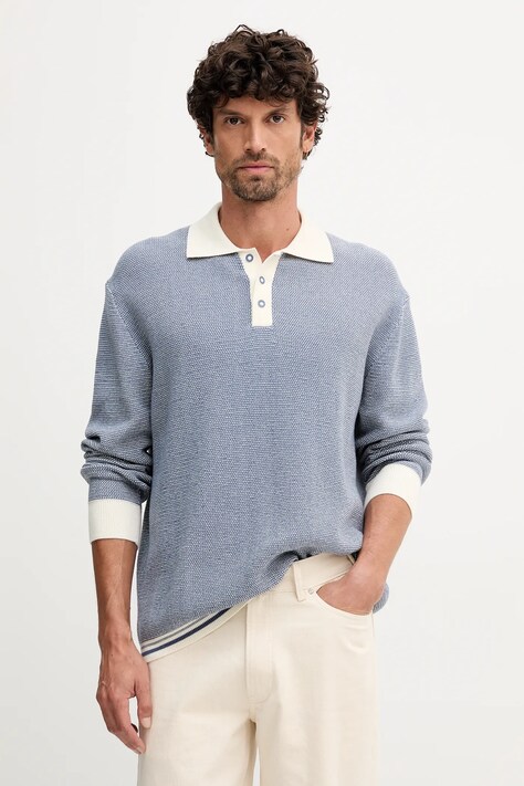 Хлопковый свитер United Colors of Benetton 10C1K301N