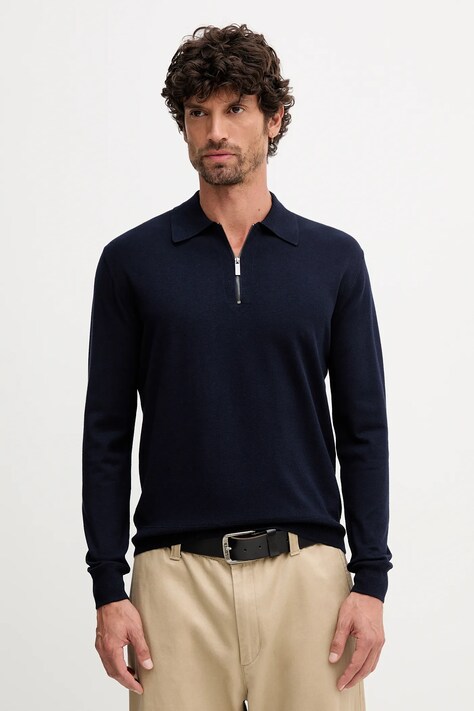 United Colors of Benetton sweter męski kolor granatowy lekki 110XU301L