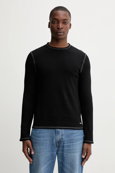 Guess Jeans longsleeve kolor czarny gładki M5YI00 KCXB1