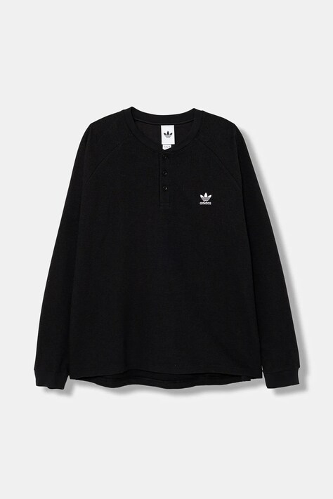 adidas Originals longsleeve Essentials kolor czarny z aplikacją JW1050