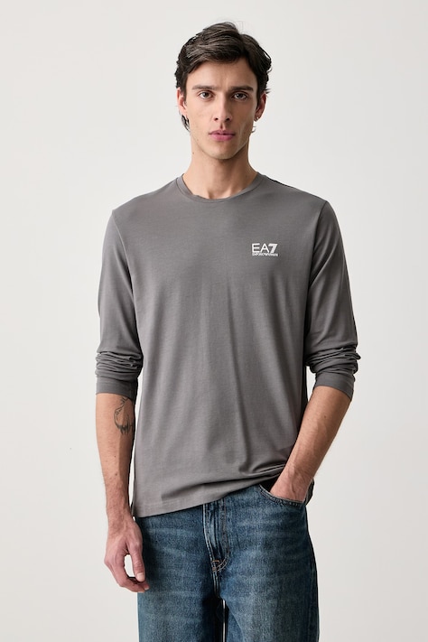 EA7 Emporio Armani Лонгслив для мужчин с хлопком серый PJVQZ.8NPT28