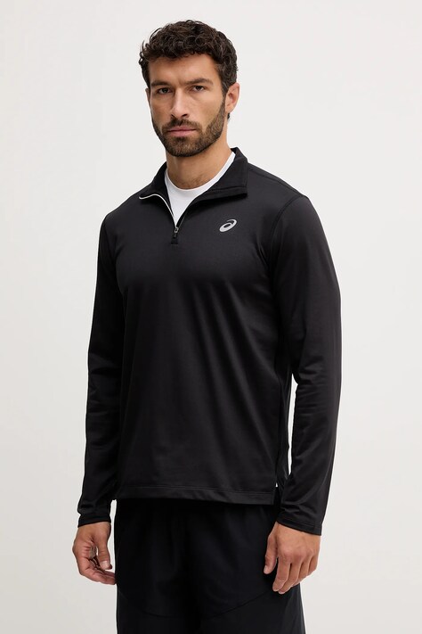 Asics longsleeve treningowy kolor czarny z nadrukiem 2011D369