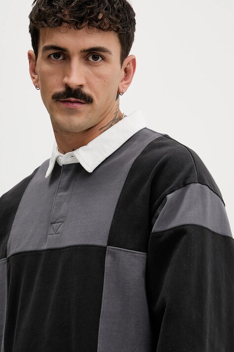 Vans bluza bawełniana męskie kolor czarny wzorzysta VN000P8VBLK1