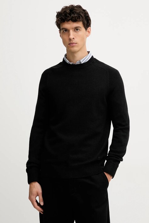 Joop! sweter wełniany męski kolor czarny 30047380