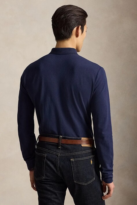 Polo Ralph Lauren Hosszúujjú férfi pamut elasztánnal sötétkék 710955081