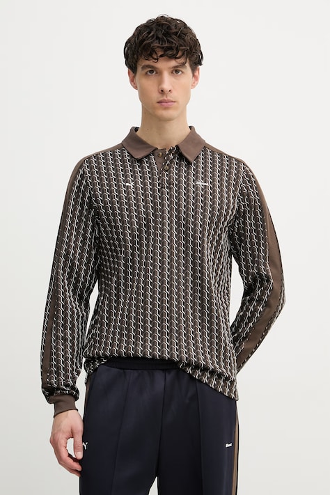 Puma longsleeve PUMA x JJJJOUND kolor brązowy wzorzysty 635538