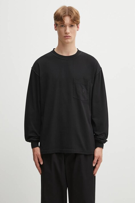 MM6 Maison Margiela longsleeve bawełniany kolor czarny z aplikacją SH0NH0016.M20050.900