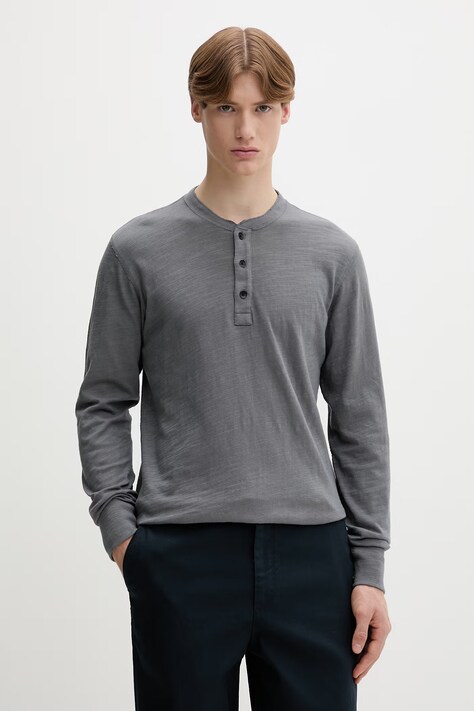 rag & bone longsleeve męski bawełniany szary RF2925FT2FM