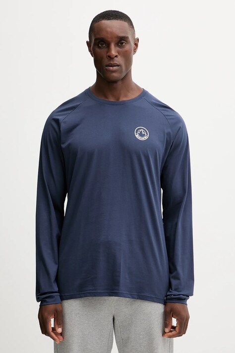 LA Sportiva longsleeve bawełniany Circle Logo kolor granatowy z nadrukiem ZACL007