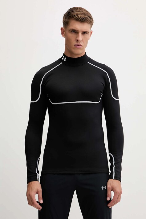 Tréninkové tričko s dlouhým rukávem Under Armour Cold Weather Grid černá barva, 6007127