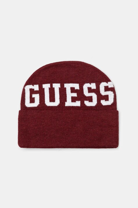 Dětská čepice Guess vínová barva, z tenké pleteniny, L5YZ04 Z3GW0