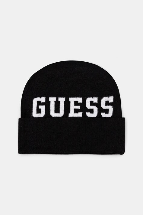 Детска шапка Guess в черно с фина плетка L5YZ04 Z3GW0